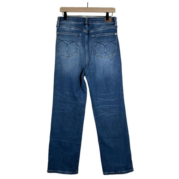 Judy Blue Jeans High Rise Dad Fit Straight Leg Medium Wash Stretch Denim 30 - Picture 5 of 8